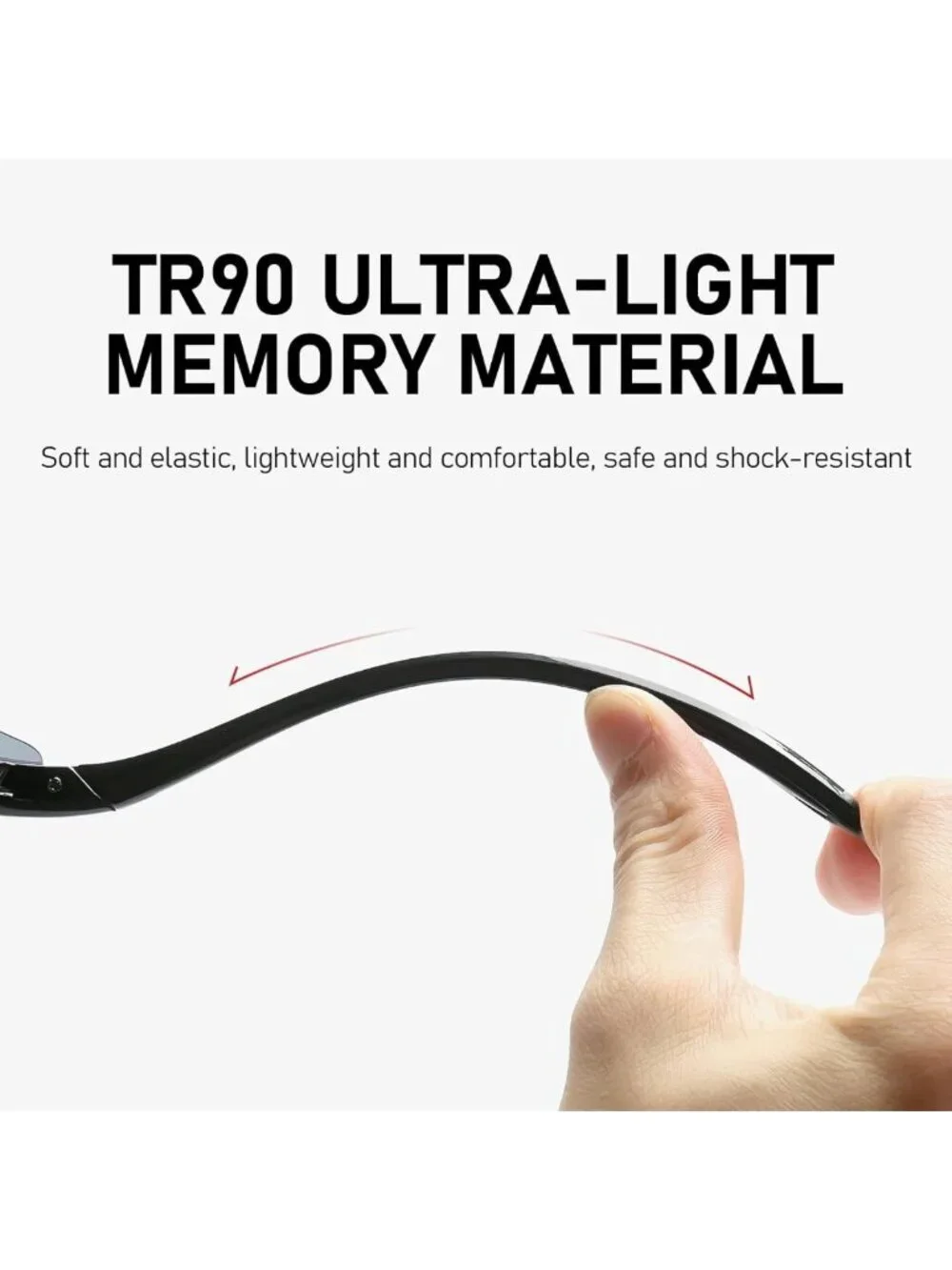 Polarized Sports Sunglasses for Men & Women | TR90 Rimless Wrap Around Frame for